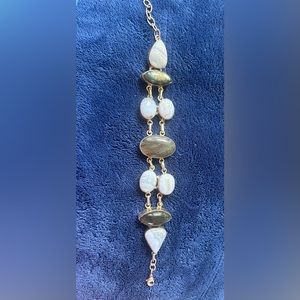 Beautiful Handcrafted Stone Bracelet 9”